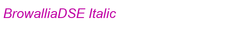 BrowalliaDSE Italic